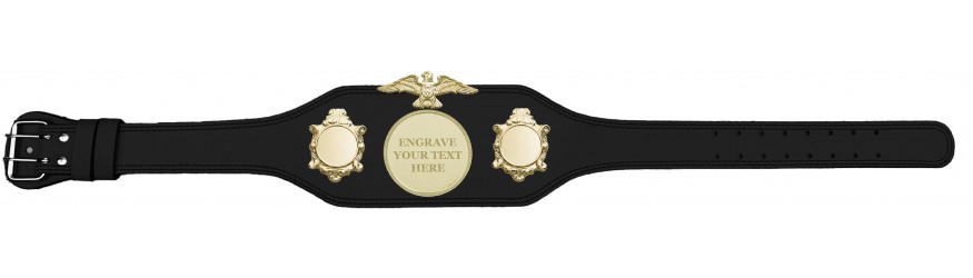 TITLE BELT - BUD004/G/ENGRAVEG - AVAILABLE IN 4 COLOURS